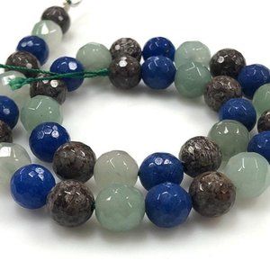 Multi Gemstone Beads Round Shape 10 mm Beads